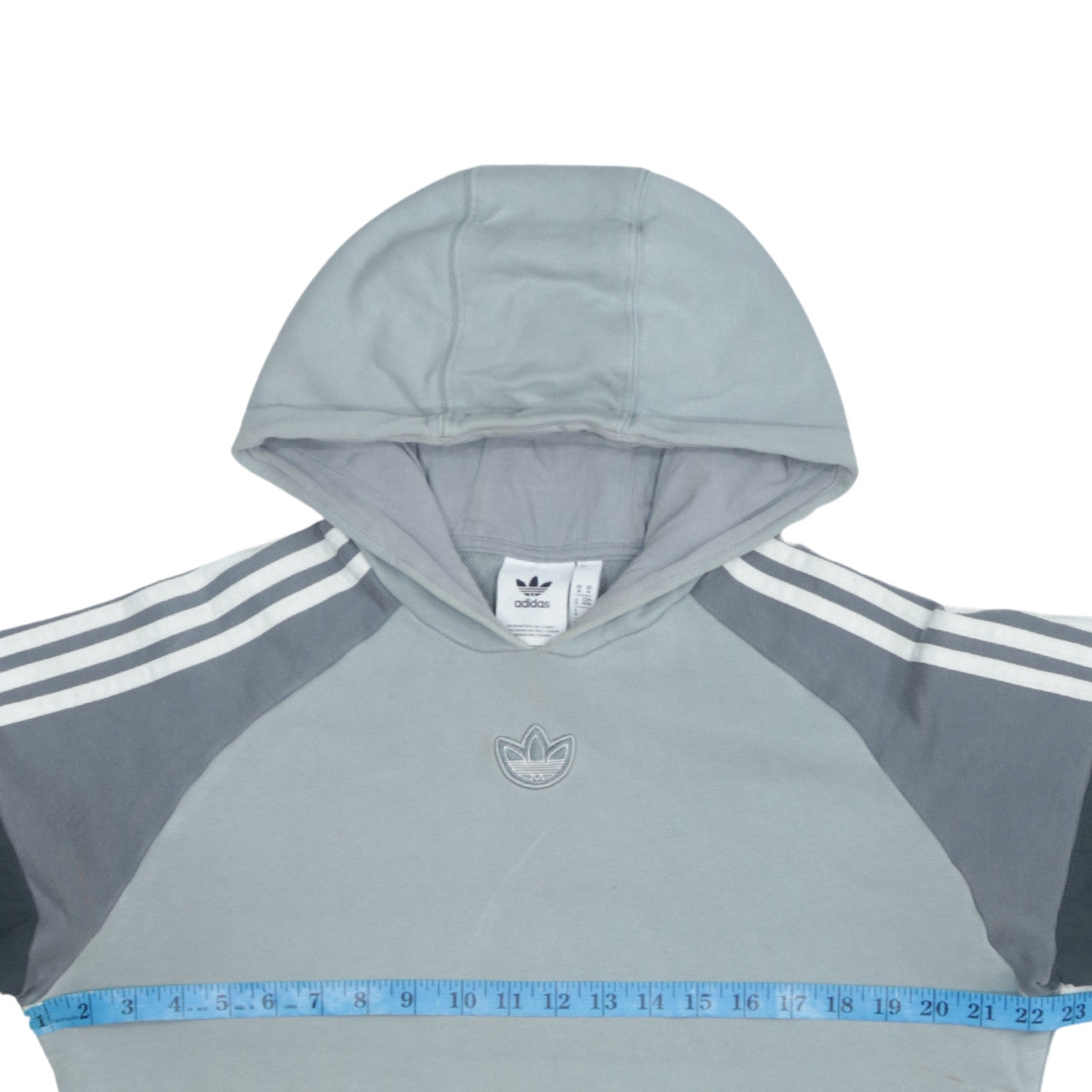 Adidas Mens Grey Pullover Hoodie Medium Logo Sportswear
