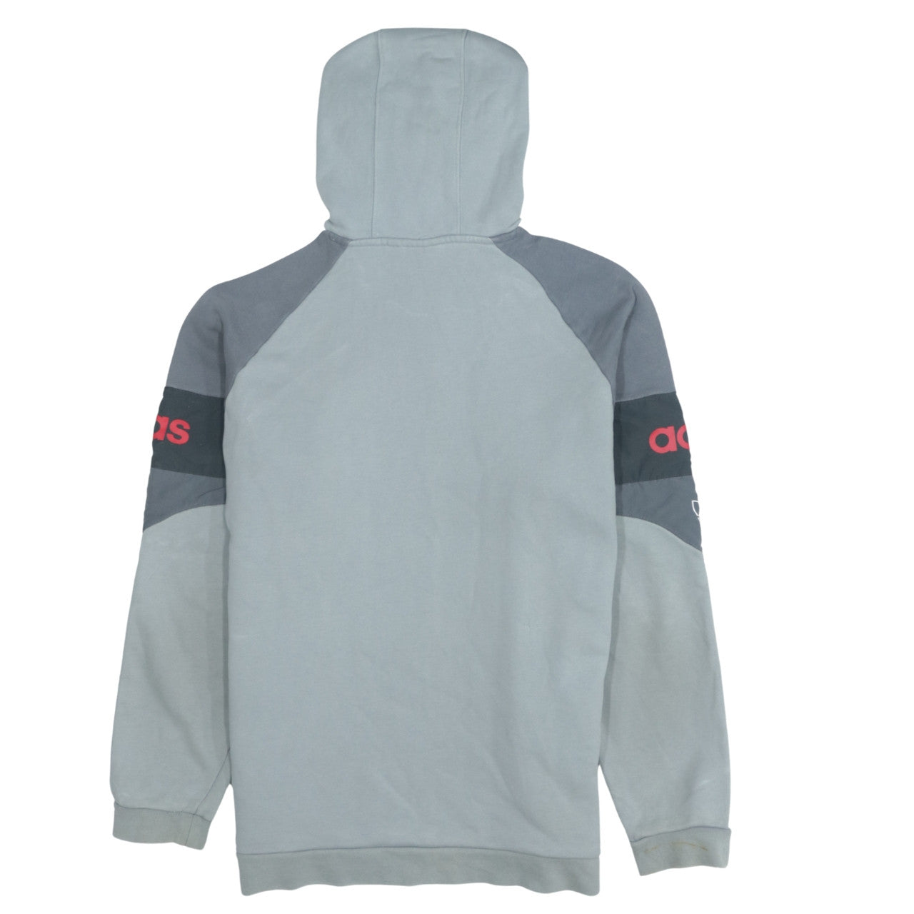 Adidas Mens Grey Pullover Hoodie Medium Logo Sportswear