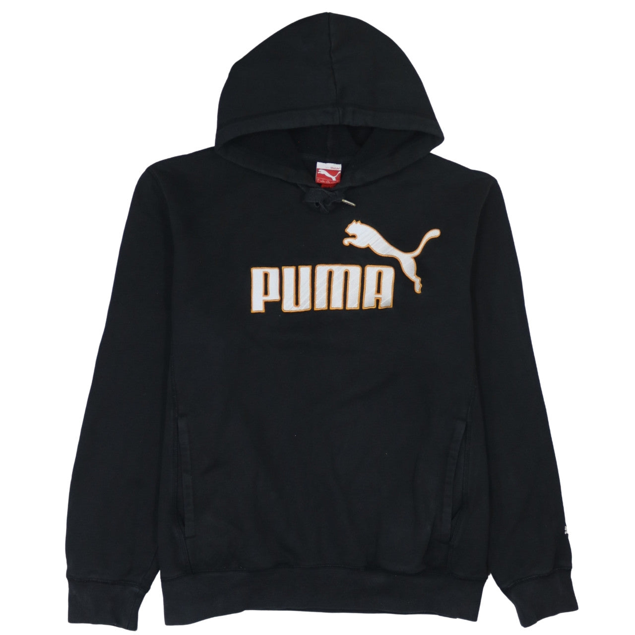 Puma Men’s Black Pullover Hoodie Size L Embroidered Logo Sportswear