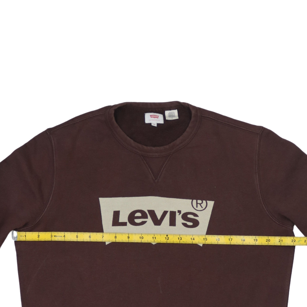 Levi's Men's Brown Logo Crew Neck Sweatshirt Size M Regular Fit