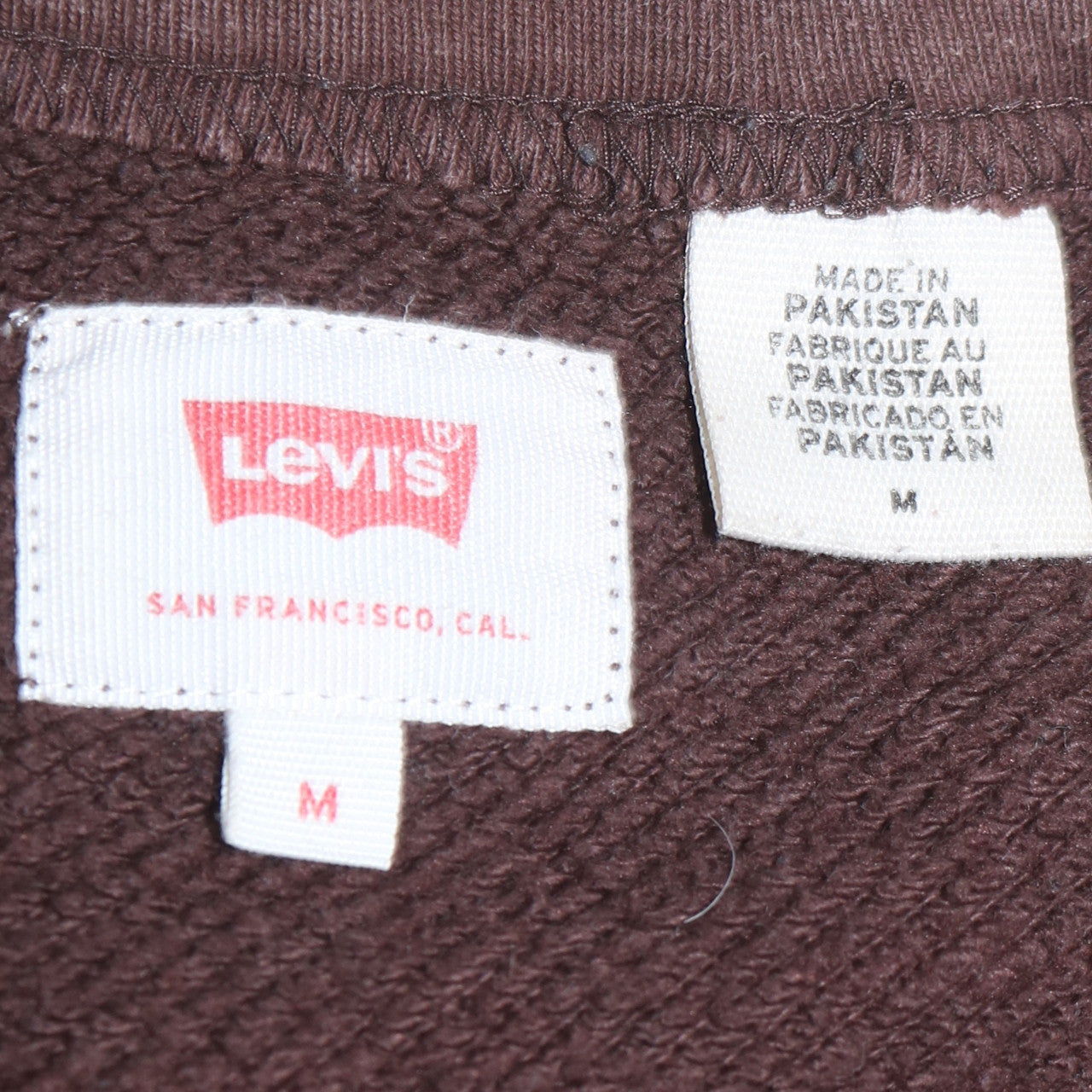 Levi's Men's Brown Logo Crew Neck Sweatshirt Size M Regular Fit