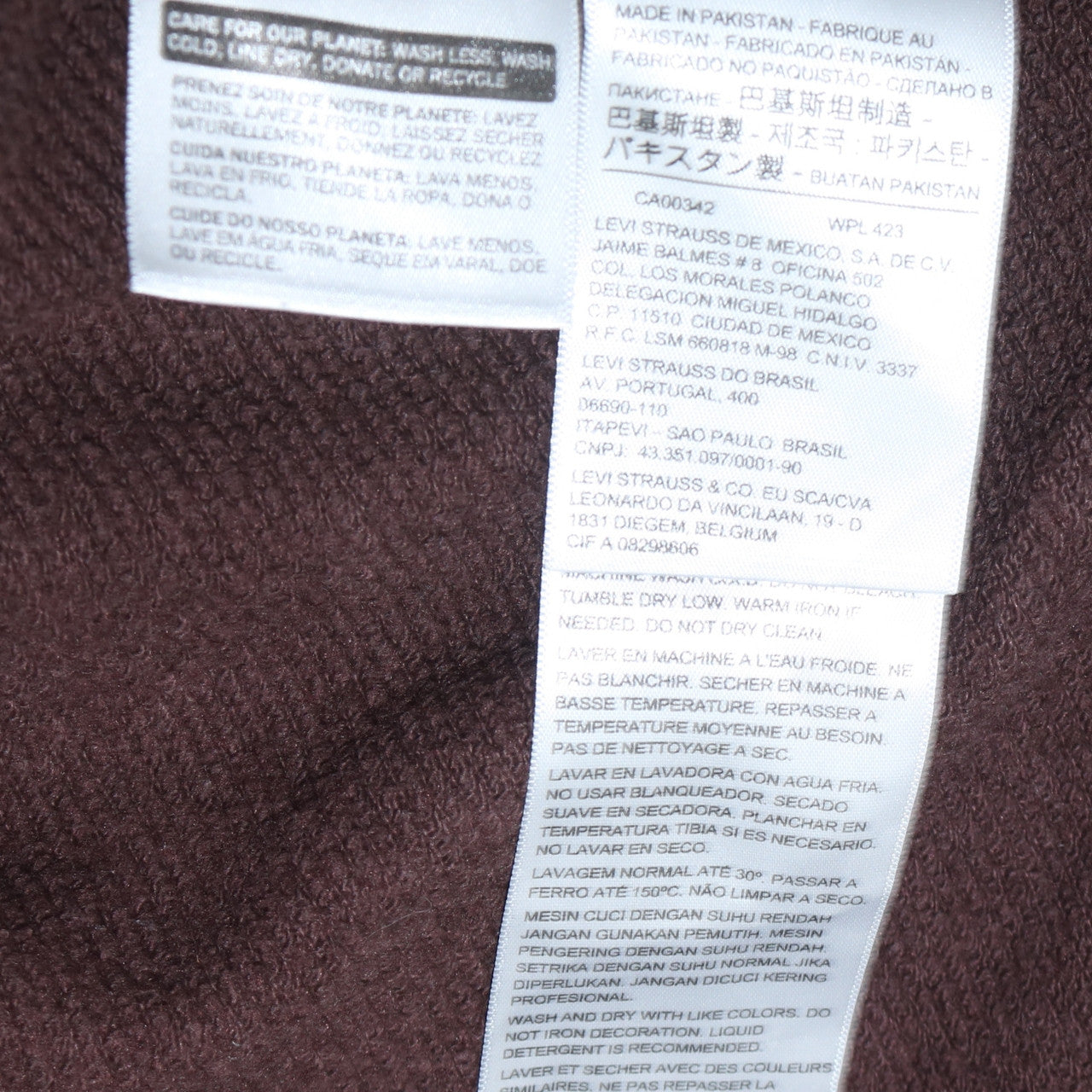 Levi's Men's Brown Logo Crew Neck Sweatshirt Size M Regular Fit