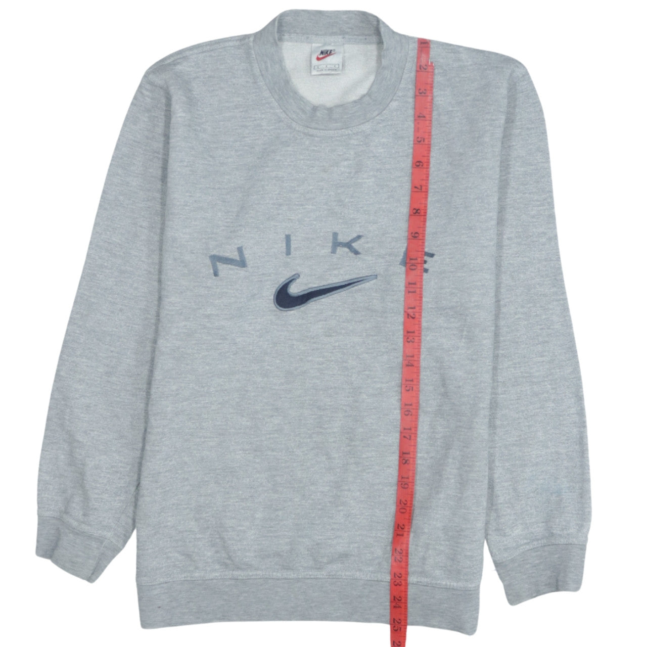 Nike Men’s Grey Pullover Sweatshirt Small Retro Logo Sportswear