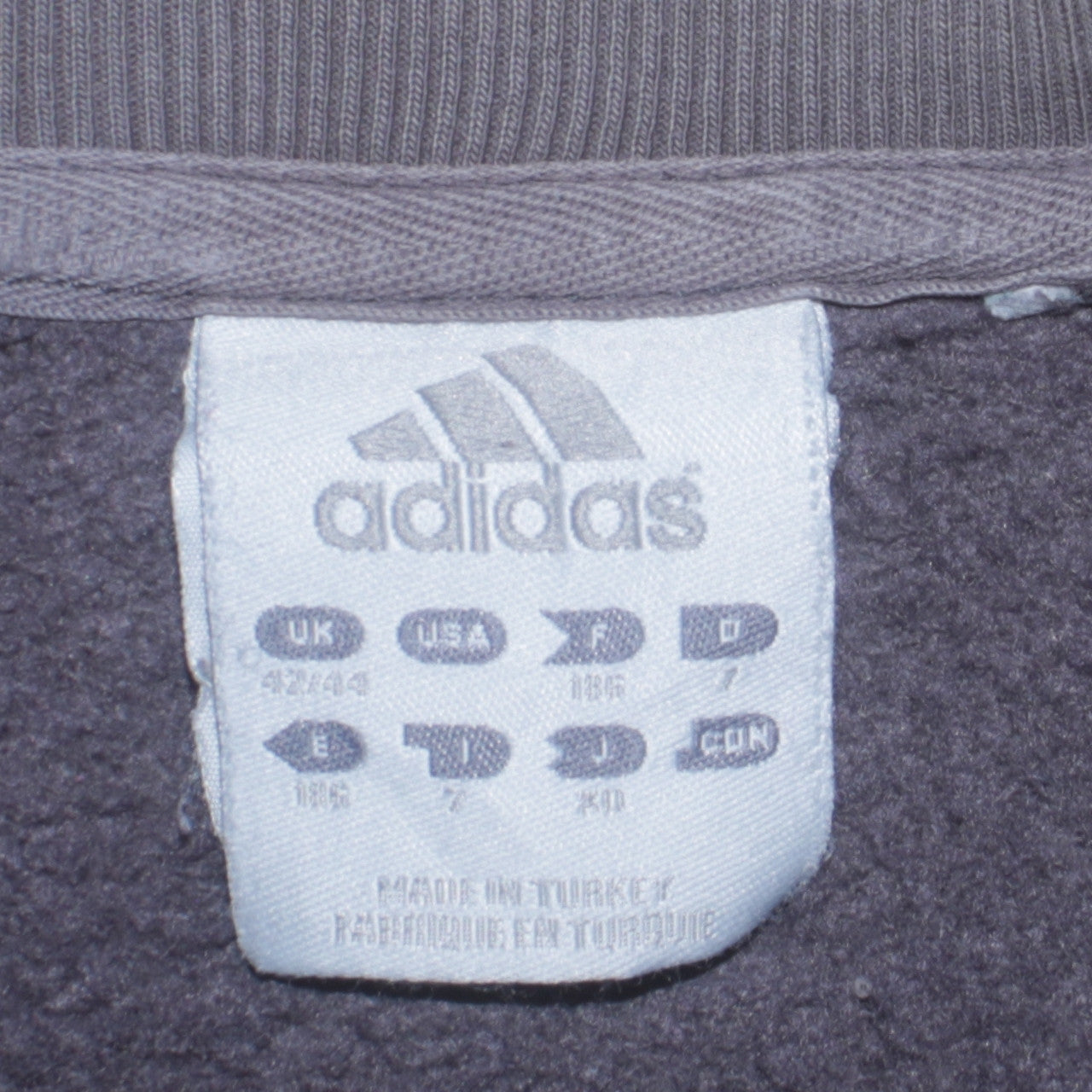 Adidas Mens Grey Sweatshirt L Crew Neck Pullover Logo Sportswear