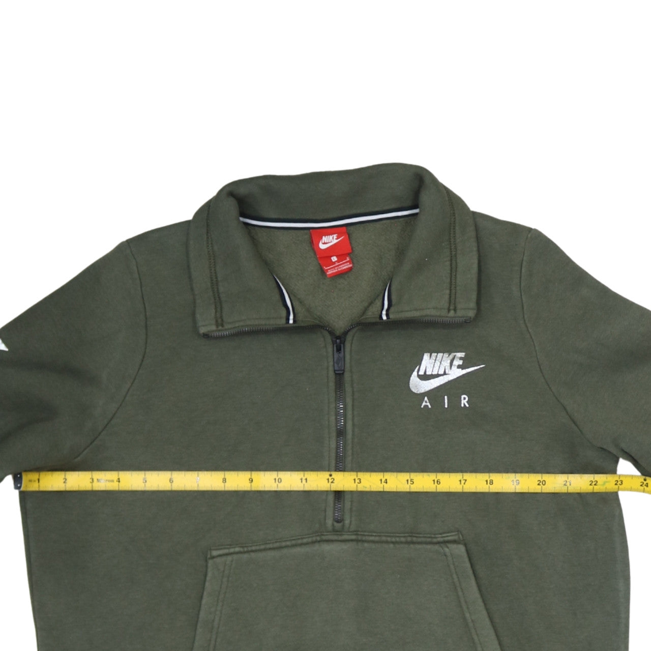 Nike Men’s Green Air Half Zip Sweatshirt L Pullover Sports Fleece