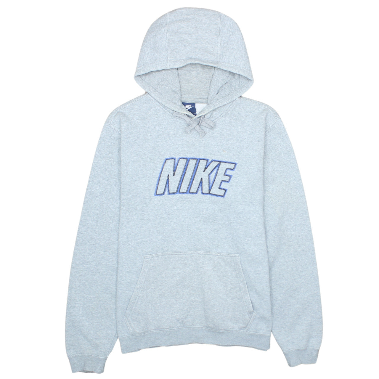 Nike Men’s Grey Pullover Hoodie Medium Logo Sportswear Fleece