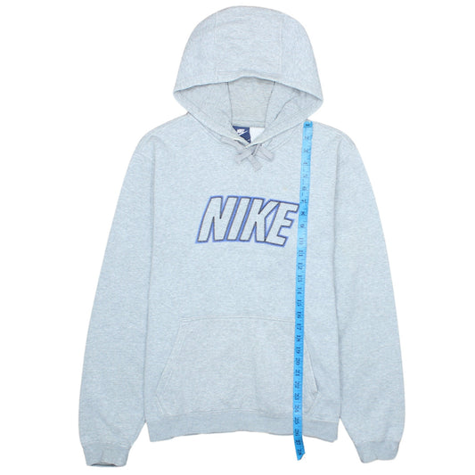 Nike Men’s Grey Pullover Hoodie Medium Logo Sportswear Fleece