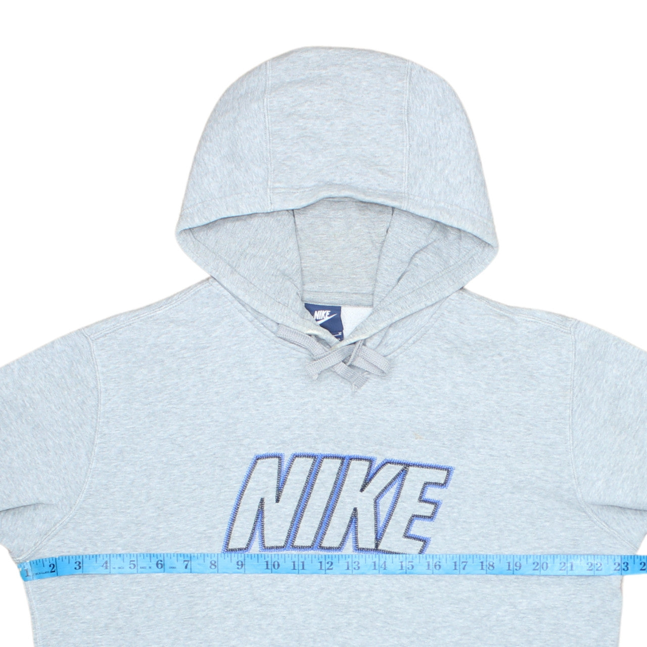 Nike Men’s Grey Pullover Hoodie Medium Logo Sportswear Fleece