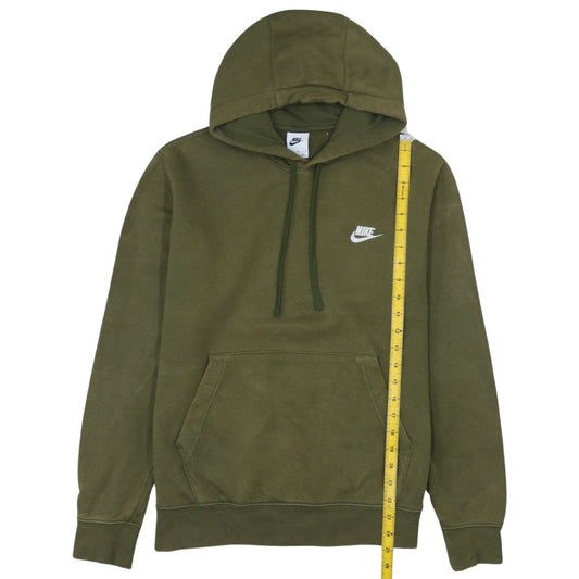 Nike Men’s Green Pullover Hoodie M Logo Fleece Sweatshirt