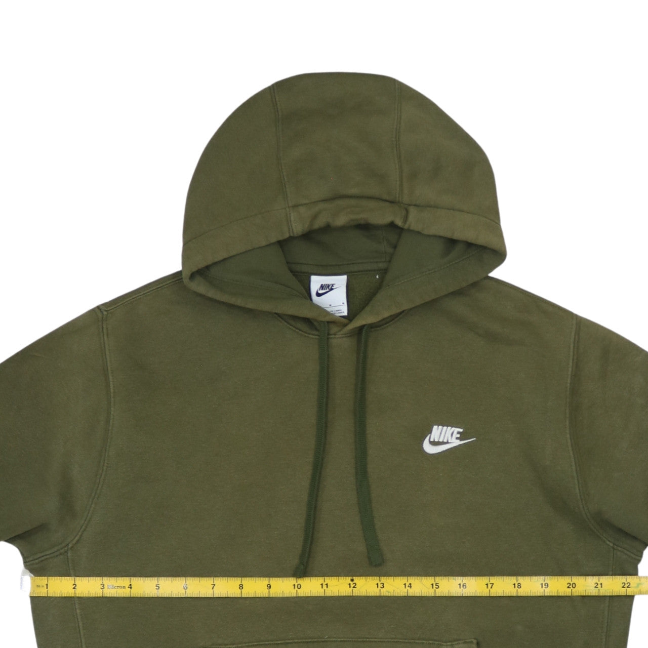 Nike Men’s Green Pullover Hoodie M Logo Fleece Sweatshirt