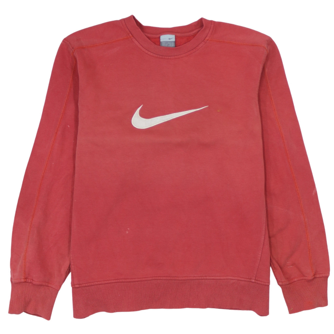 Nike Mens Red L Sweatshirt Crew Neck Pullover Logo Sportswear