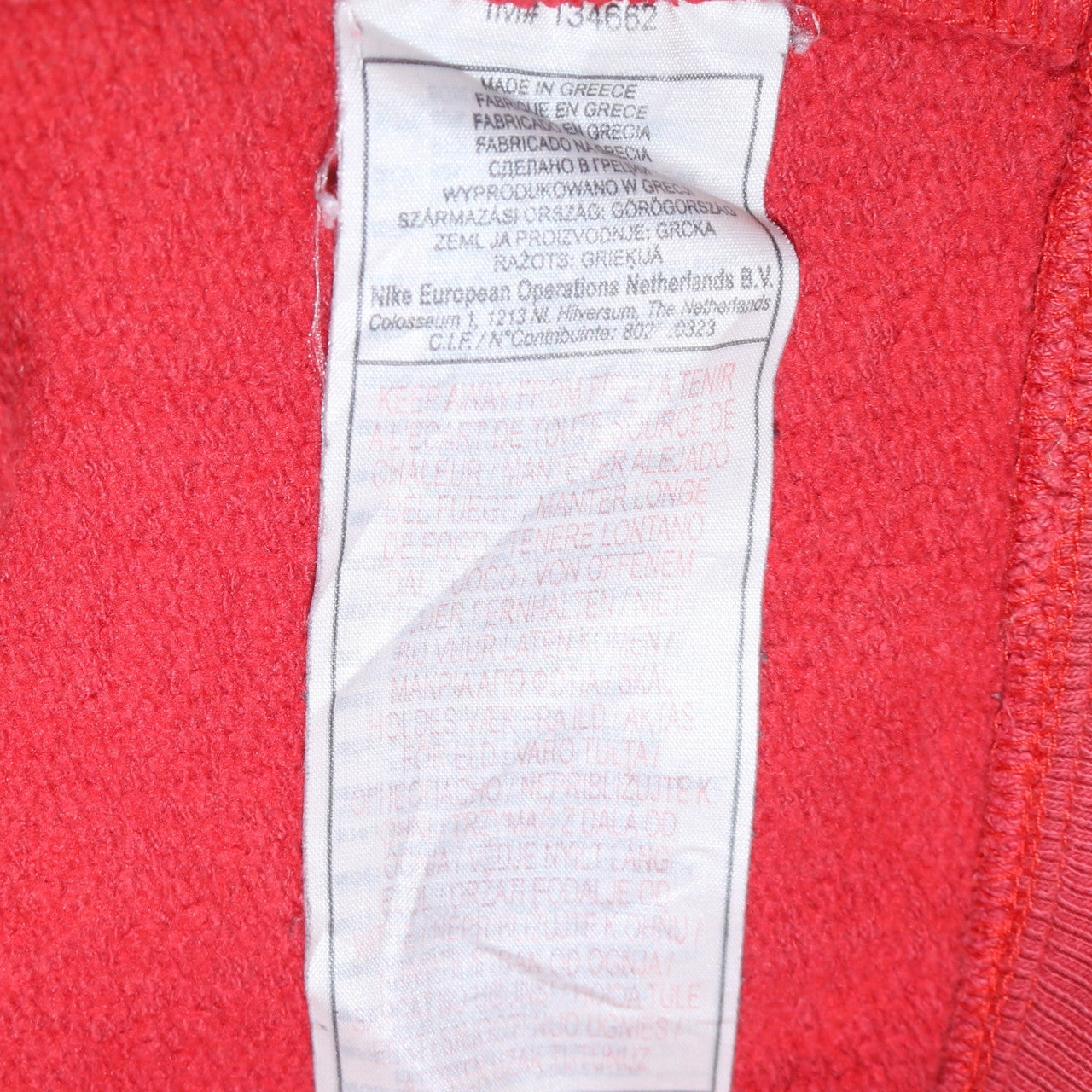 Nike Mens Red L Sweatshirt Crew Neck Pullover Logo Sportswear