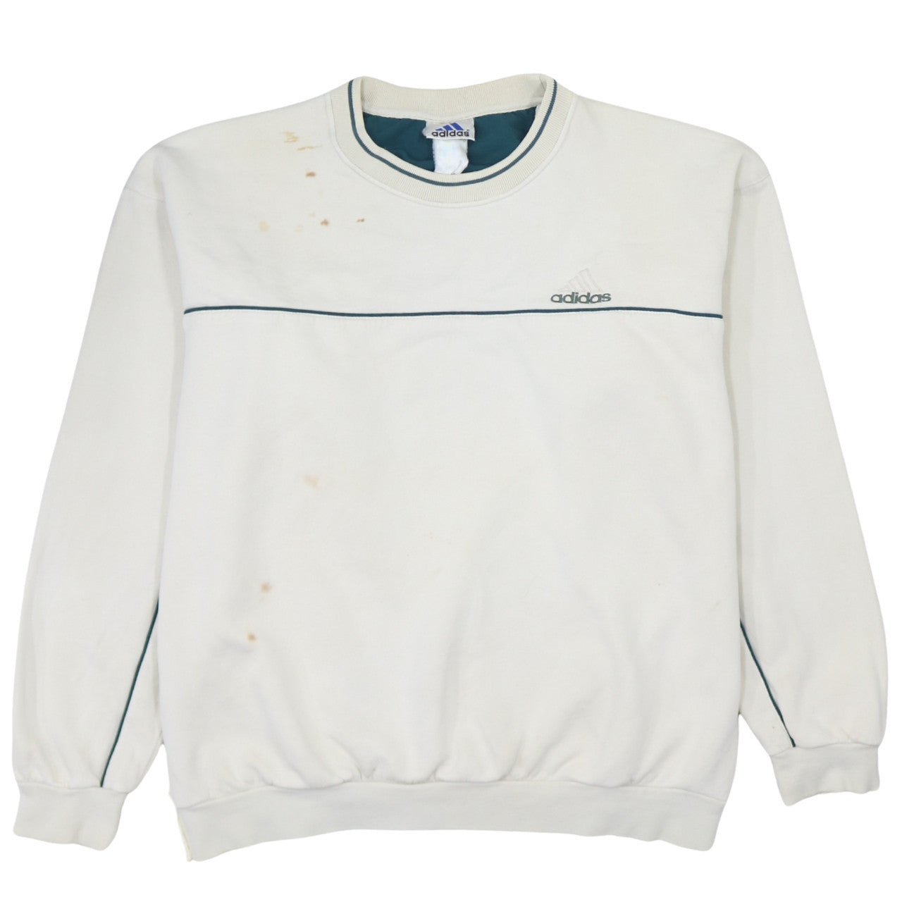 Adidas Men's White XL Pullover Sweatshirt Crew Neck Vintage