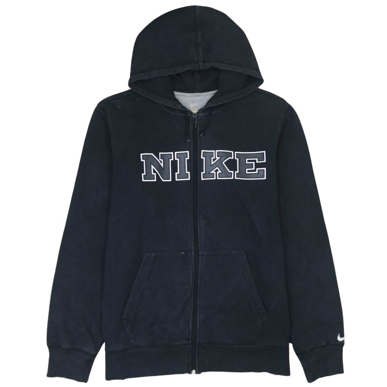 Nike Men’s Black Full Zip Hoodie L Sportswear Graphic Logo