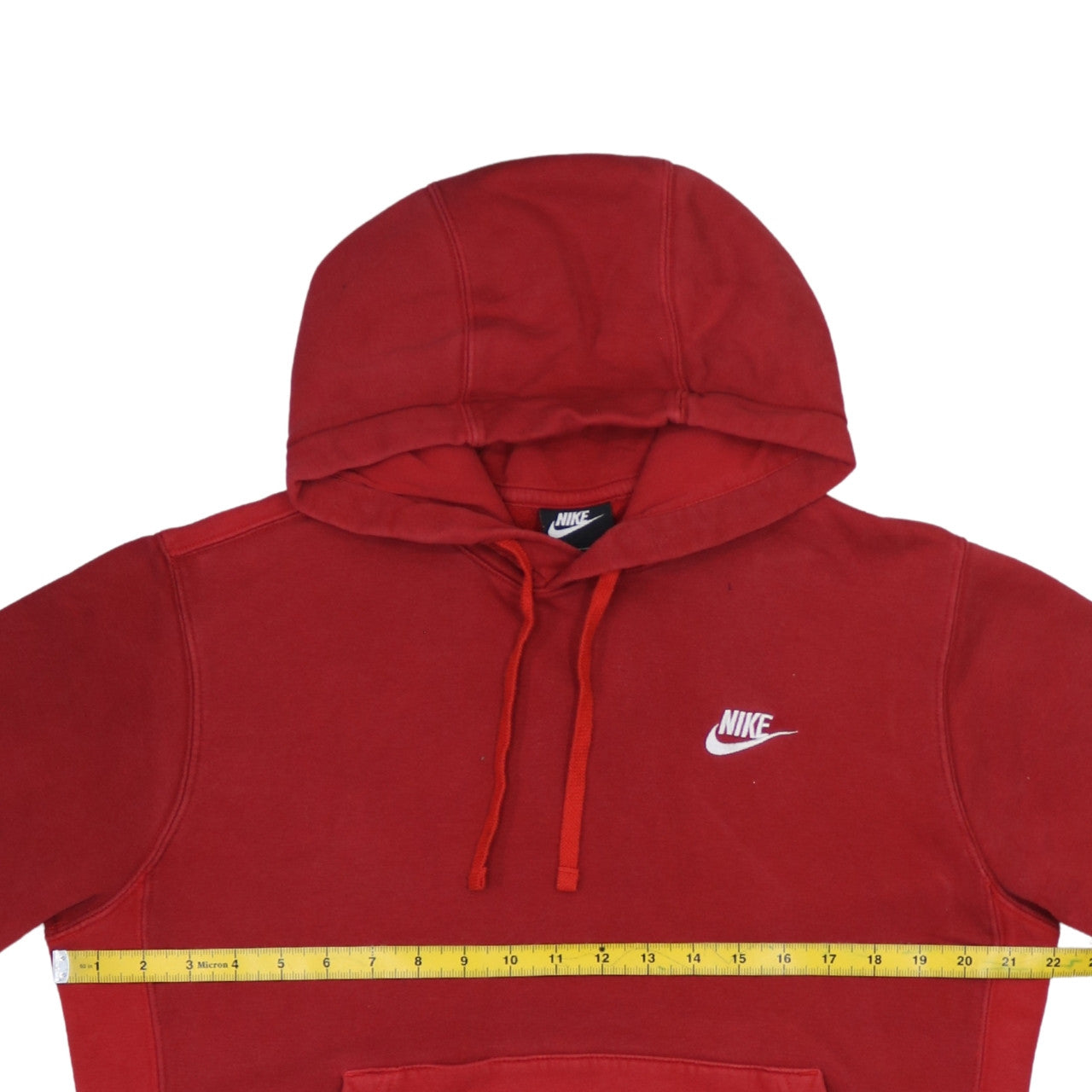 Nike Mens Red Pullover Hoodie Small Logo Hooded Sweatshirt