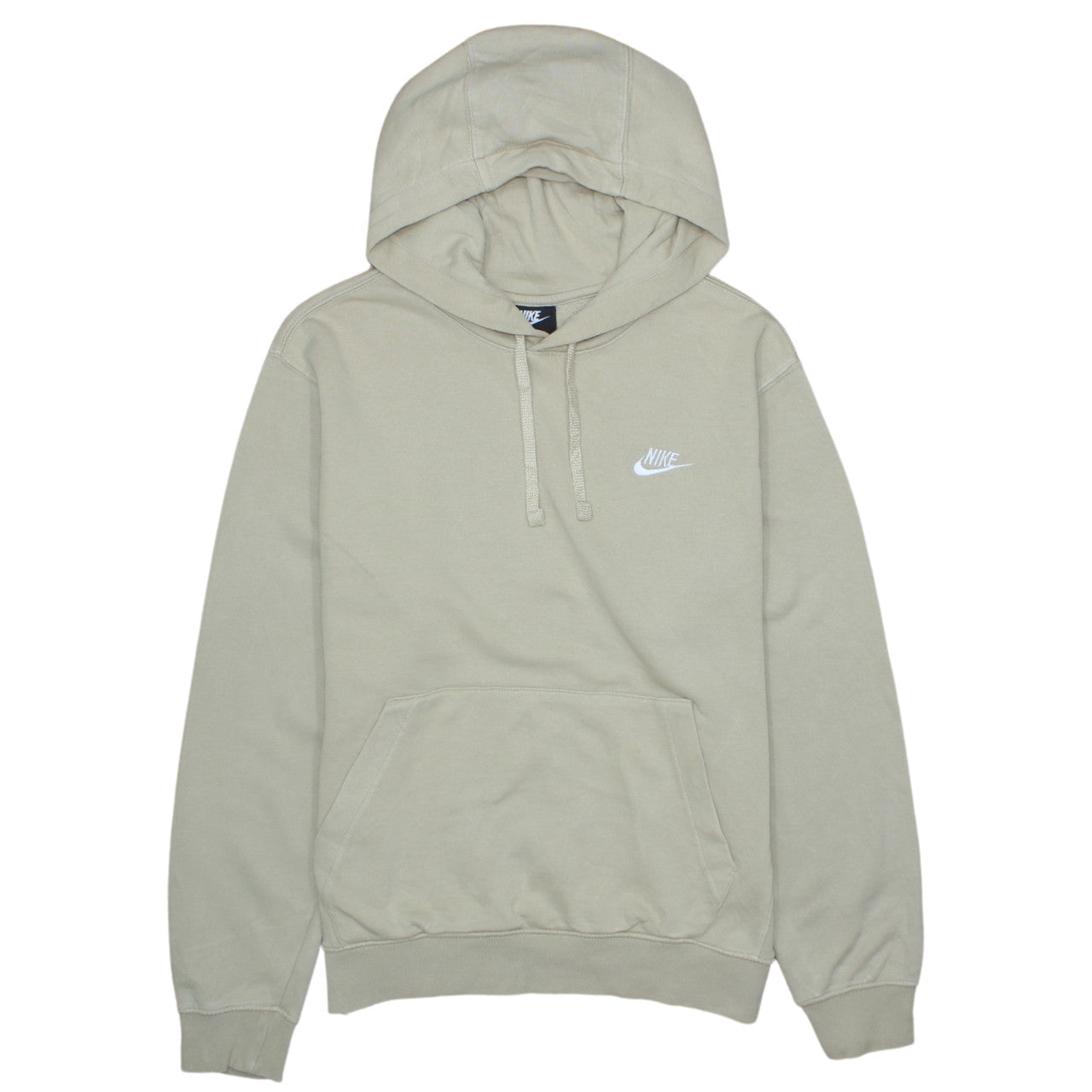 Nike Men’s Beige Pullover Hoodie Small Regular Fit Hooded Sweatshirt