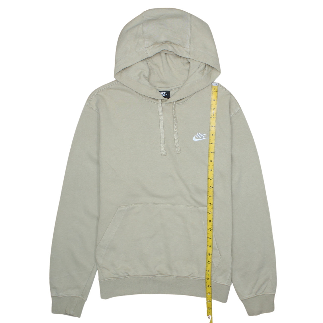 Nike Men’s Beige Pullover Hoodie Small Regular Fit Hooded Sweatshirt