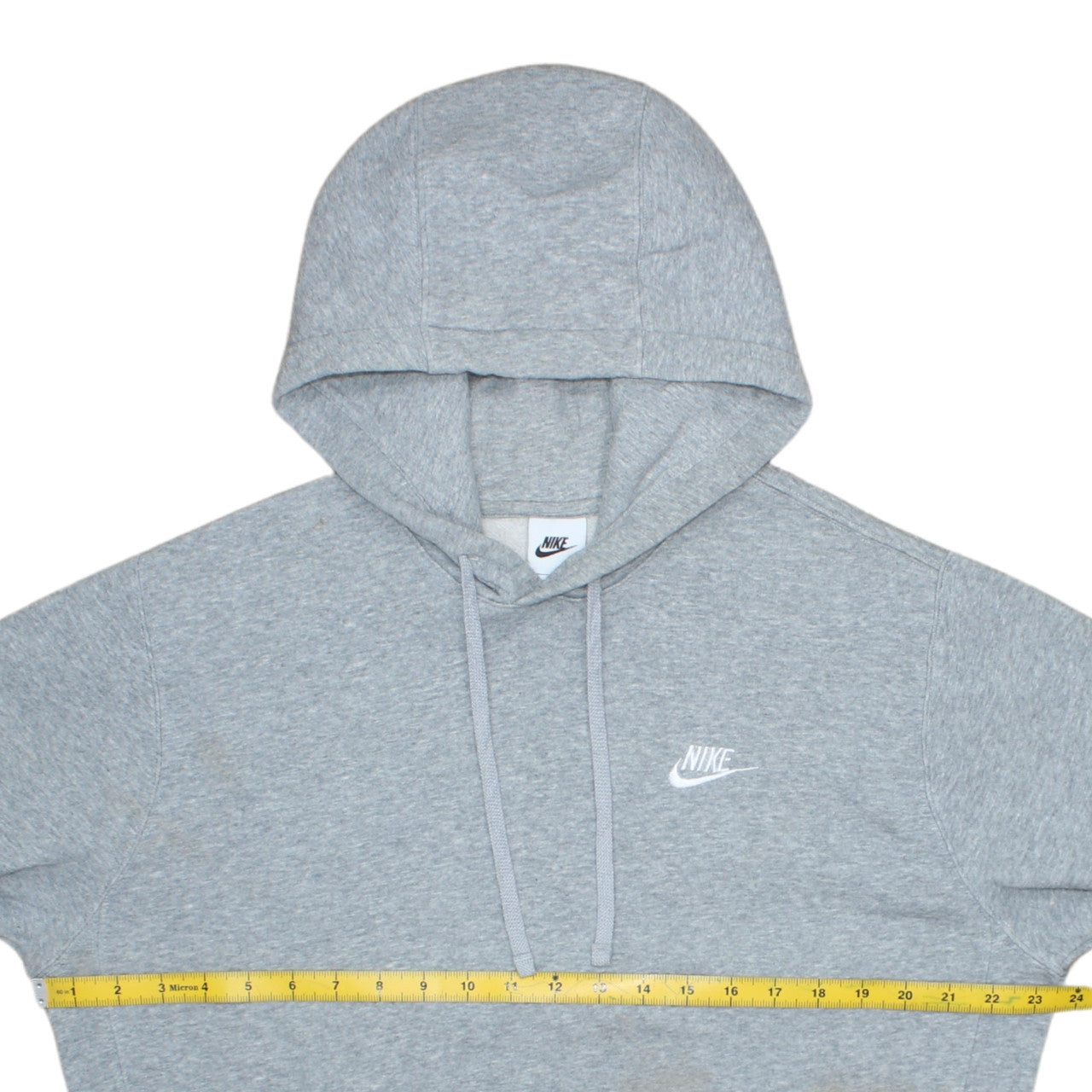 Nike Men’s Grey Pullover Hoodie Small Regular Fit Logo Fleece