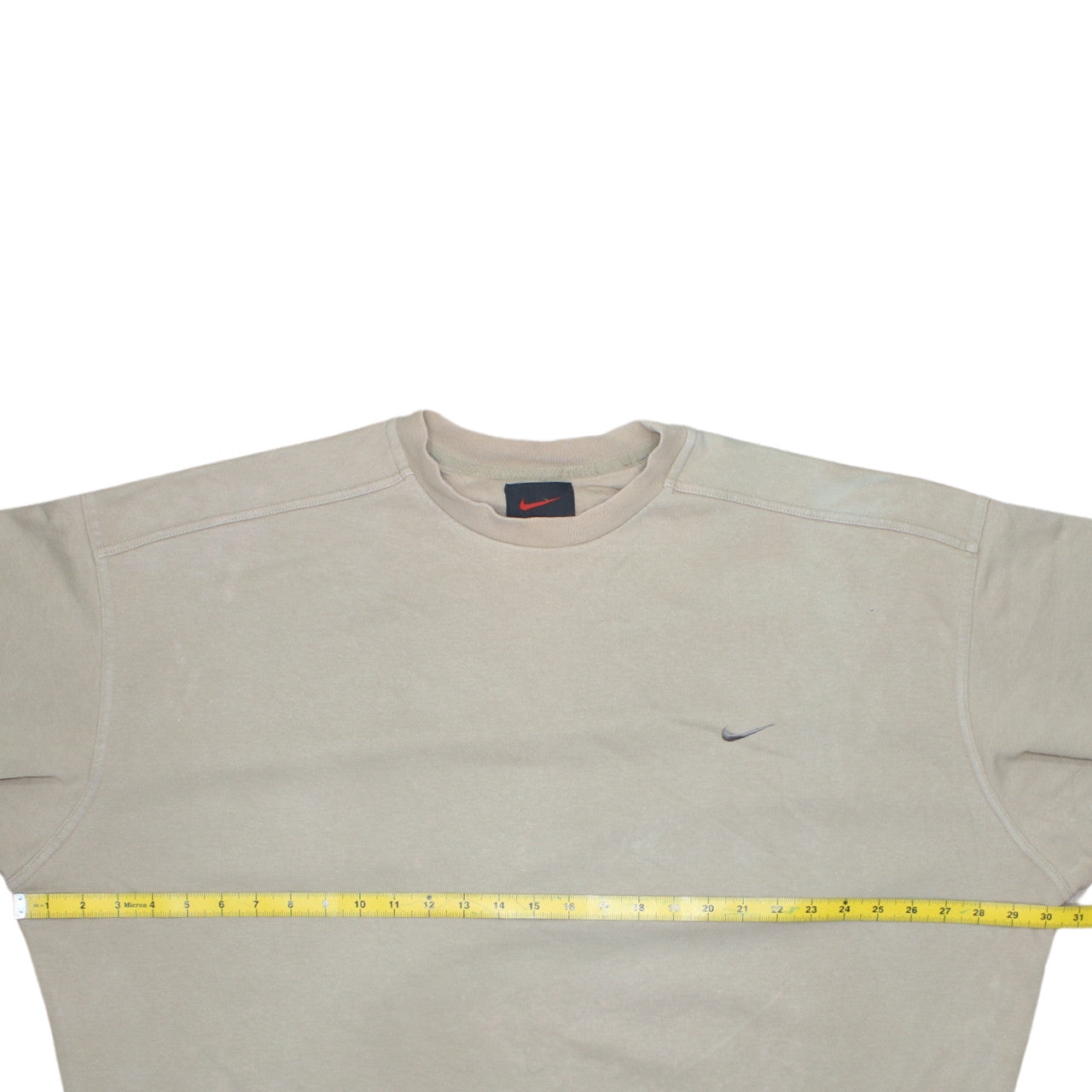 Nike Men’s Beige 2XL Pullover Sweatshirt Crew Neck Logo