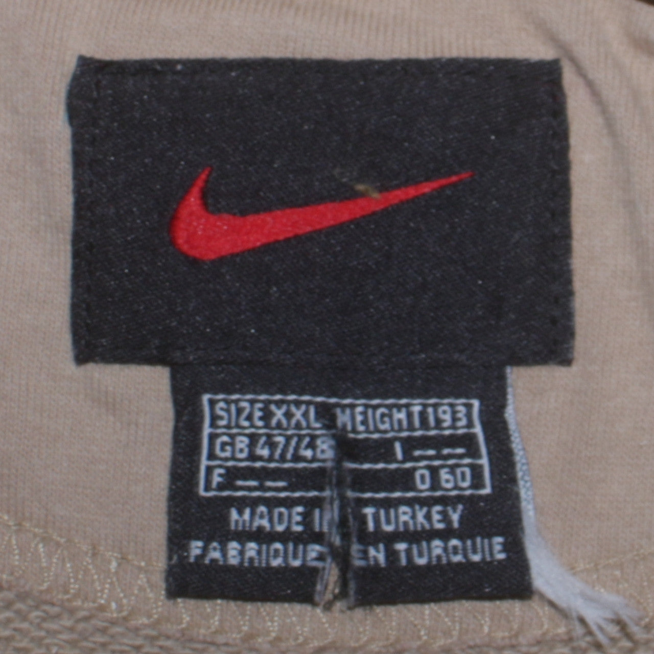 Nike Men’s Beige 2XL Pullover Sweatshirt Crew Neck Logo