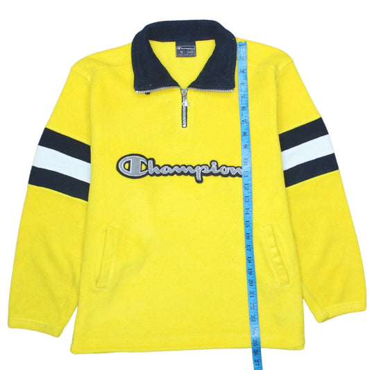 Champion Boys Yellow Fleece 1/4 Zip Logo Sweatshirt 11-12 Years