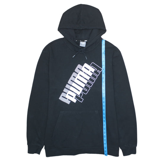Puma Mens Black XL Pullover Hoodie Sports Logo Sweatshirt