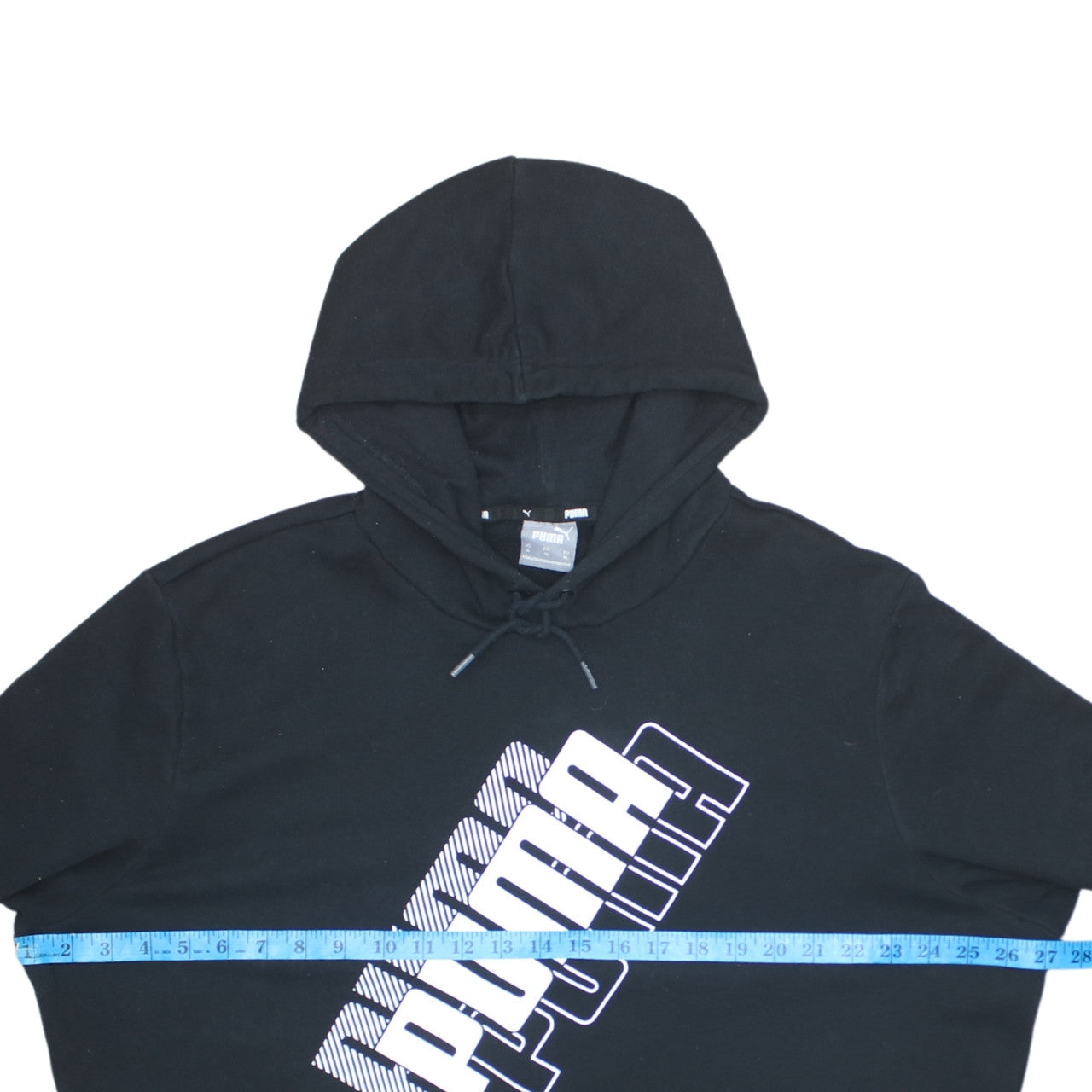 Puma Mens Black XL Pullover Hoodie Sports Logo Sweatshirt