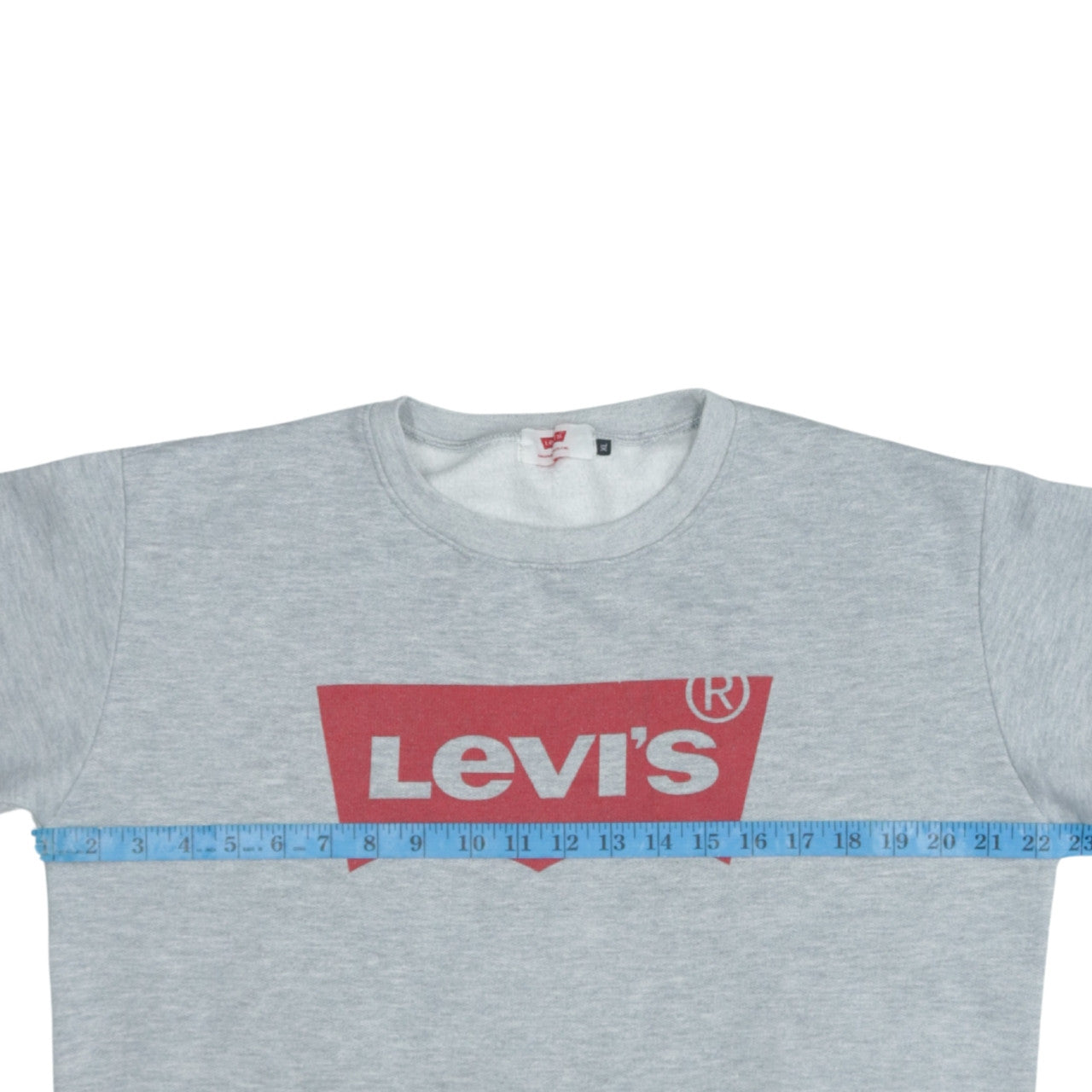 Levi's Mens Grey XL Pullover Sweatshirt Crew Neck Logo Graphic