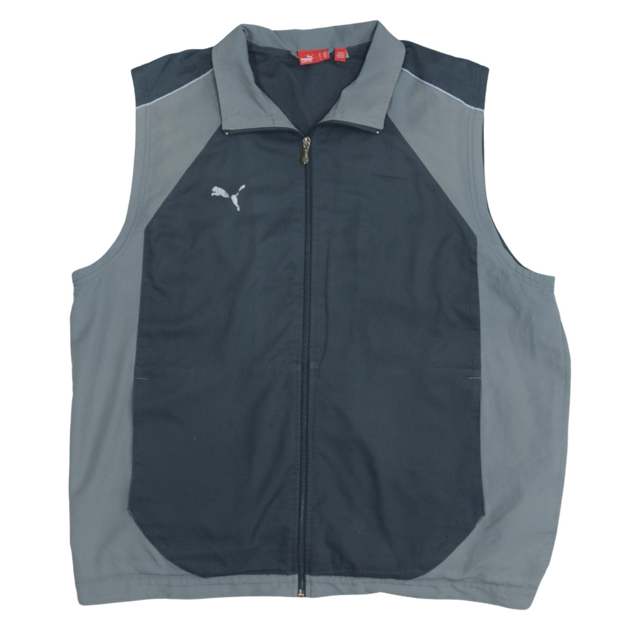 Puma Men’s Grey 2XL Sports Waistcoat Bodywarmer Zip Pockets