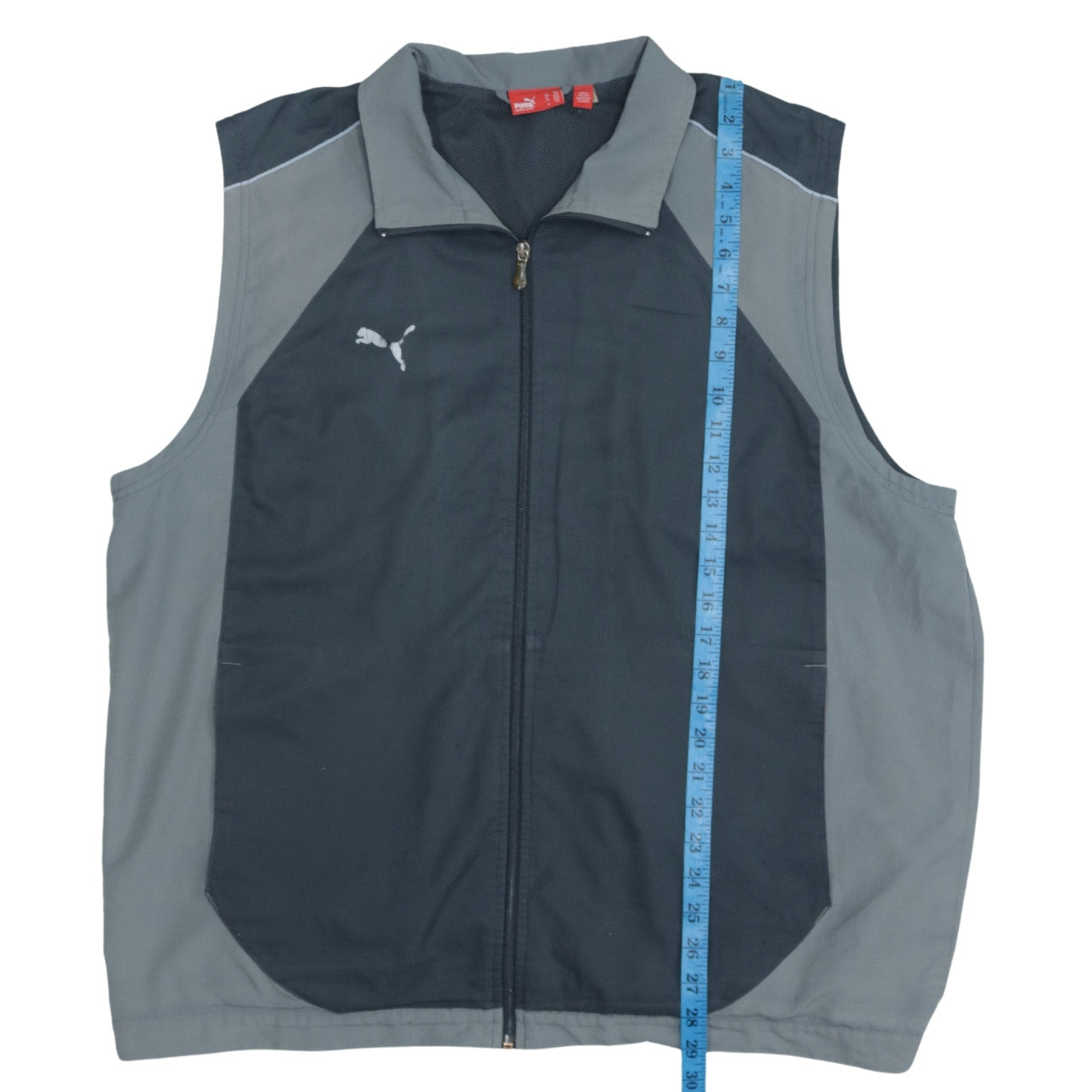 Puma Men’s Grey 2XL Sports Waistcoat Bodywarmer Zip Pockets