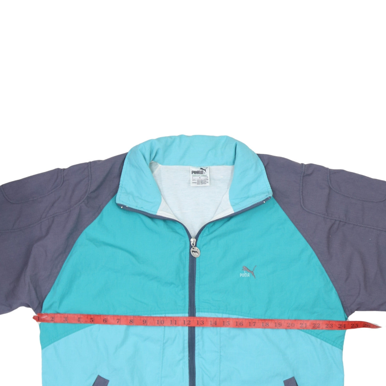 Puma Womens Blue Retro Windbreaker Jacket Size 6