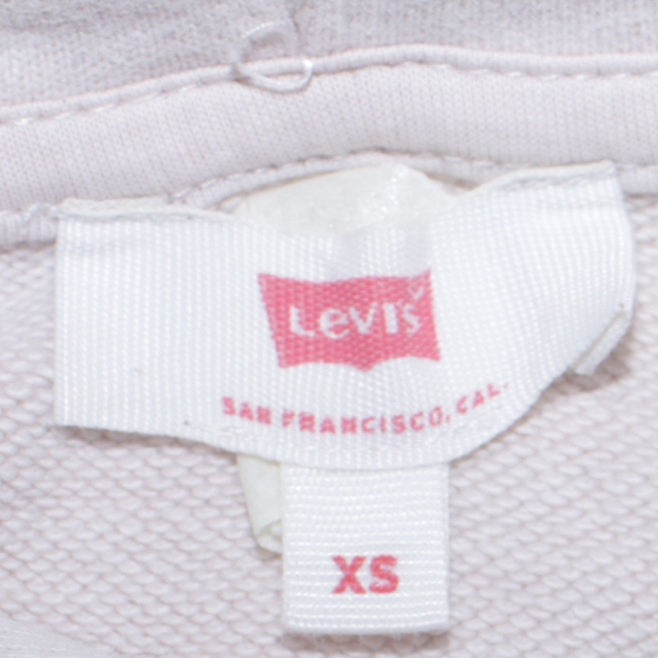 Levi's Women's White XS Pullover Hoodie Logo Print Raglan