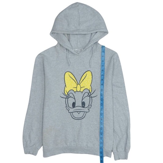 Disney Womens Grey Small Pullover Hoodie Daisy Duck Graphic