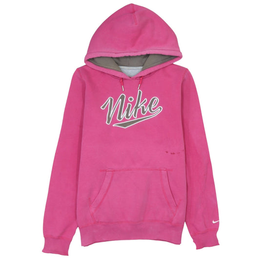 Womens UK S Regular Nike Pink Pullover Hoodie