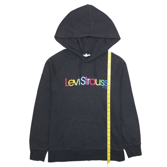 Levi Strauss Men's Black Medium Pullover Hoodie Logo Graphic