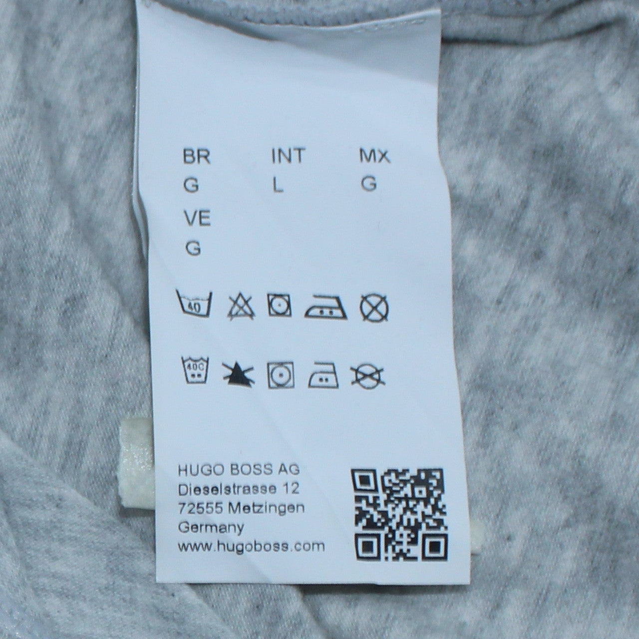 Hugo Boss Mens Grey Full Zip Hoodie Jacket L Logo Lightweight