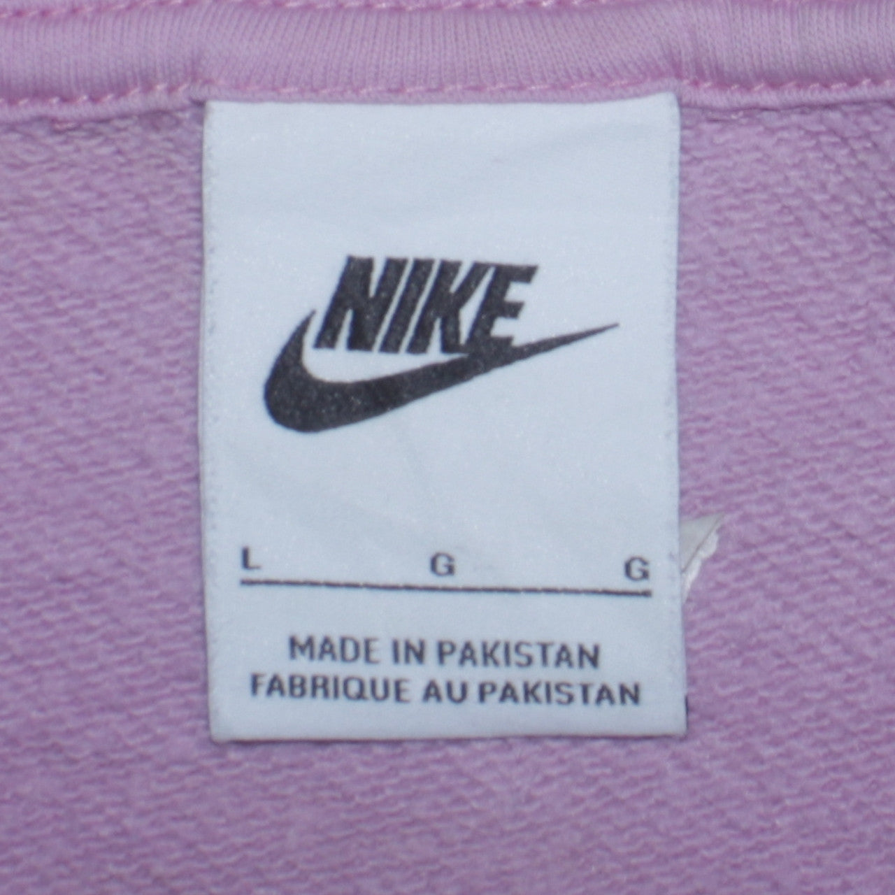 Nike Women Purple Pullover Sweatshirt L Logo Raglan Long Sleeve