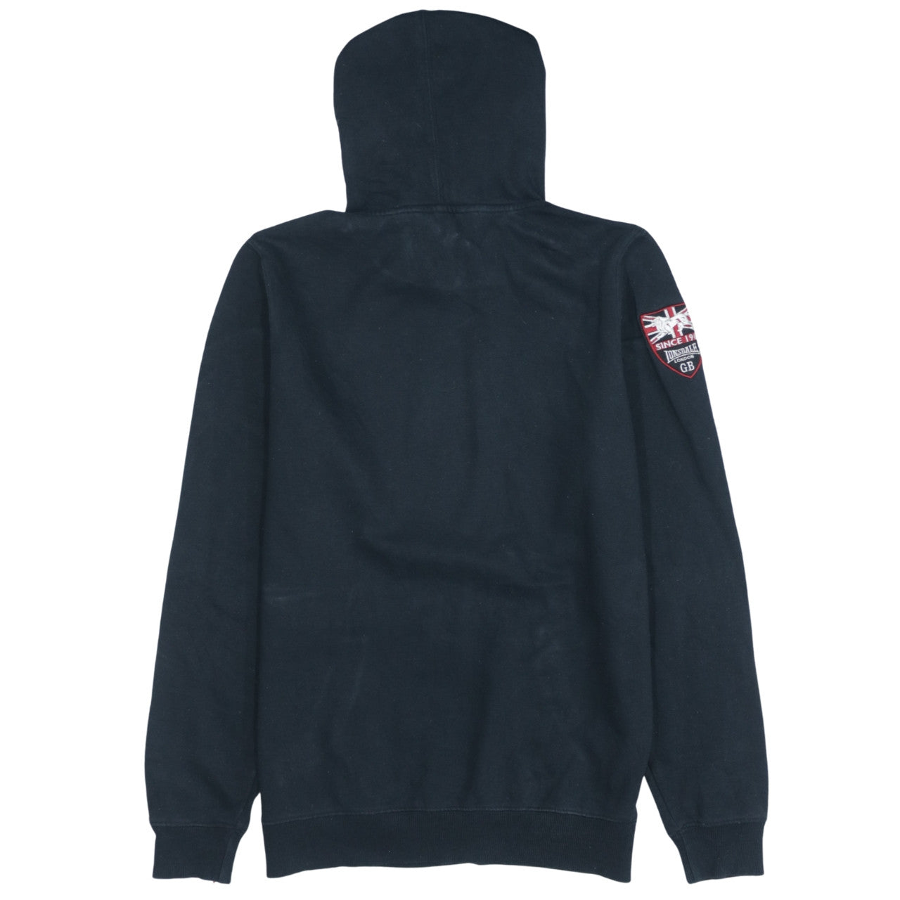 Lonsdale Men's Black Pullover Hoodie S Graphic Logo Sportswear