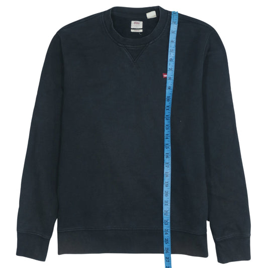 Levi's Men's Black Small Pullover Sweatshirt Crew Neck Long Sleeve