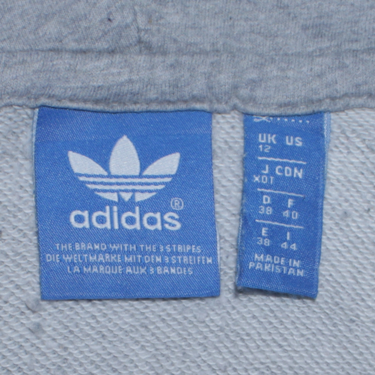 Adidas Womens Grey Hoodie Sweatshirt UK 12 Pullover Long Sleeve Casual