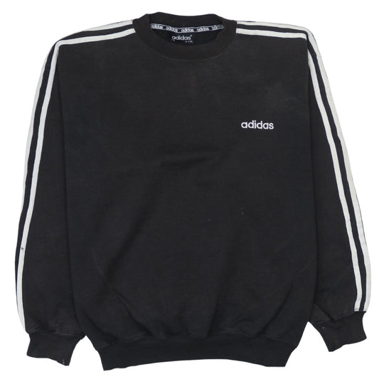 Adidas Mens Black M Pullover Sweatshirt Crew Neck Logo Sportswear