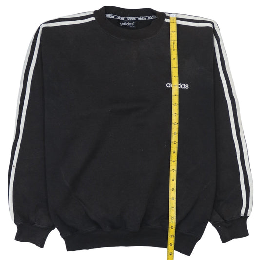 Adidas Mens Black M Pullover Sweatshirt Crew Neck Logo Sportswear