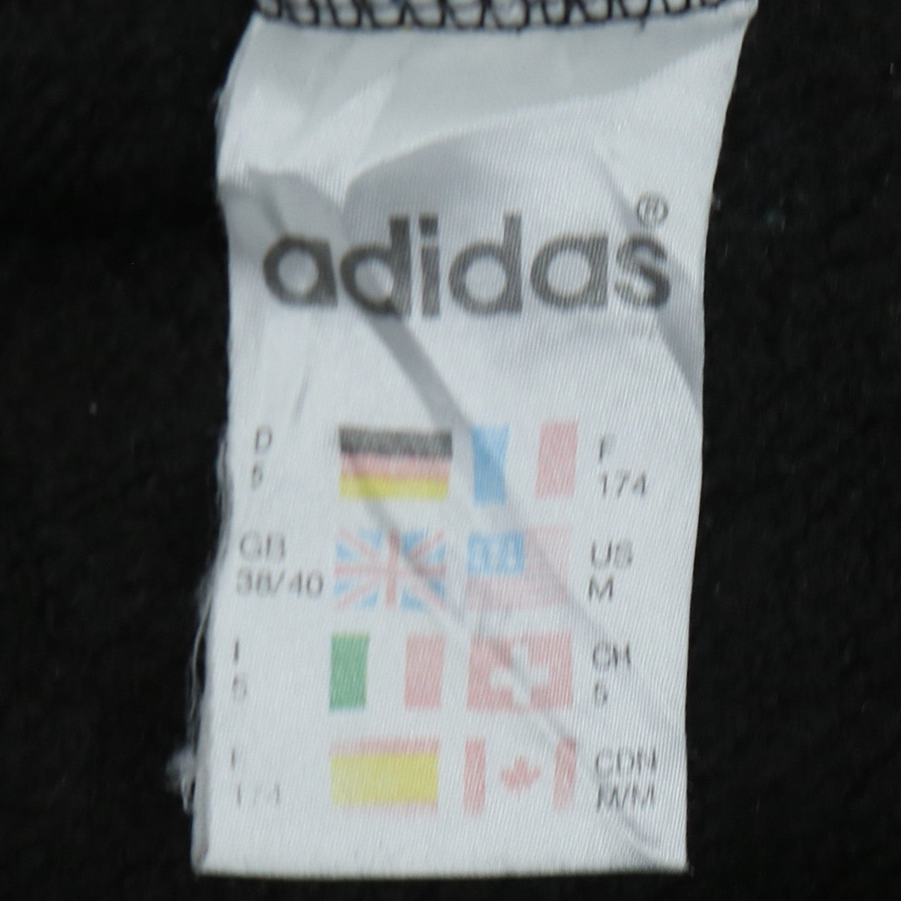 Adidas Mens Black M Pullover Sweatshirt Crew Neck Logo Sportswear