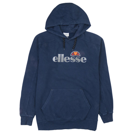 Additional front view of Ellesse Men’s Blue Hoodie Pullover Regular Fit M Graphic Logo Sportswear