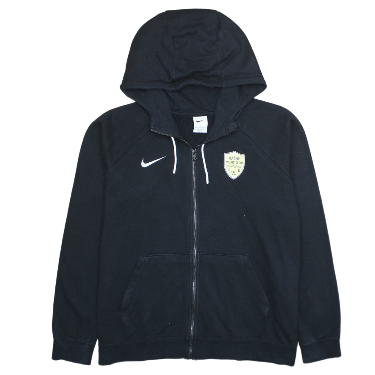 Nike Men’s Black XL Full Zip Hoodie Sports Logo Sweatshirt