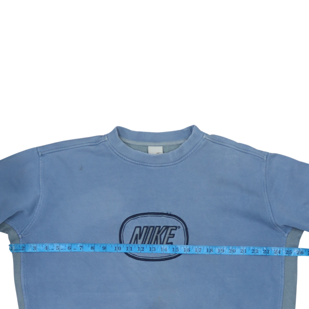 Nike Men’s Blue Pullover Sweatshirt L Crew Neck Embroidered Logo