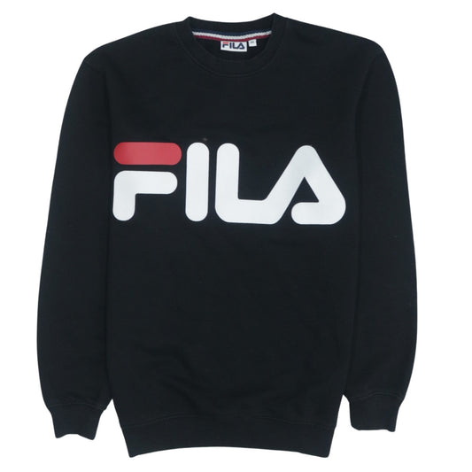 Additional front view of Fila Men’s Black XS Pullover Sweatshirt Crew Neck Logo Graphic
