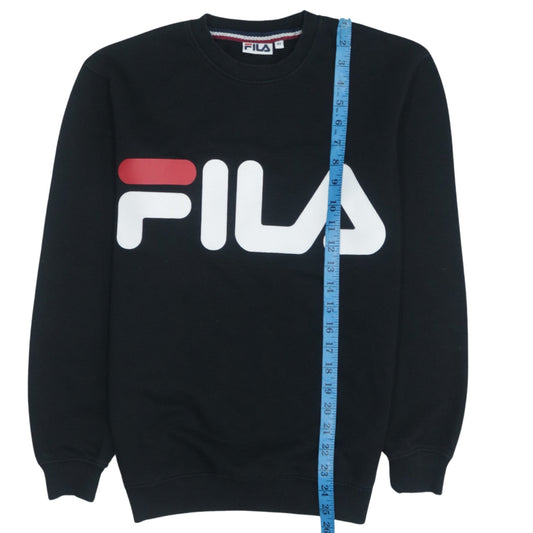 FILA Men’s Black XS Pullover Sweatshirt Crew Neck Logo Graphic