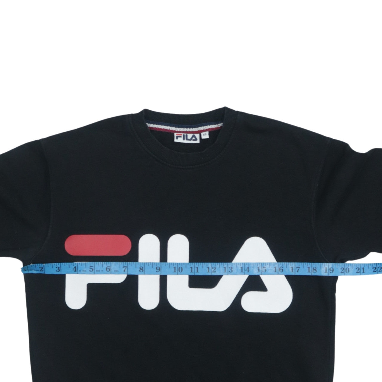 FILA Men’s Black XS Pullover Sweatshirt Crew Neck Logo Graphic