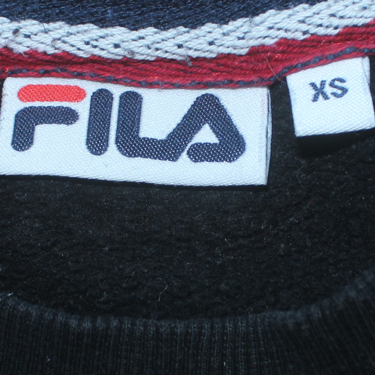 FILA Men’s Black XS Pullover Sweatshirt Crew Neck Logo Graphic